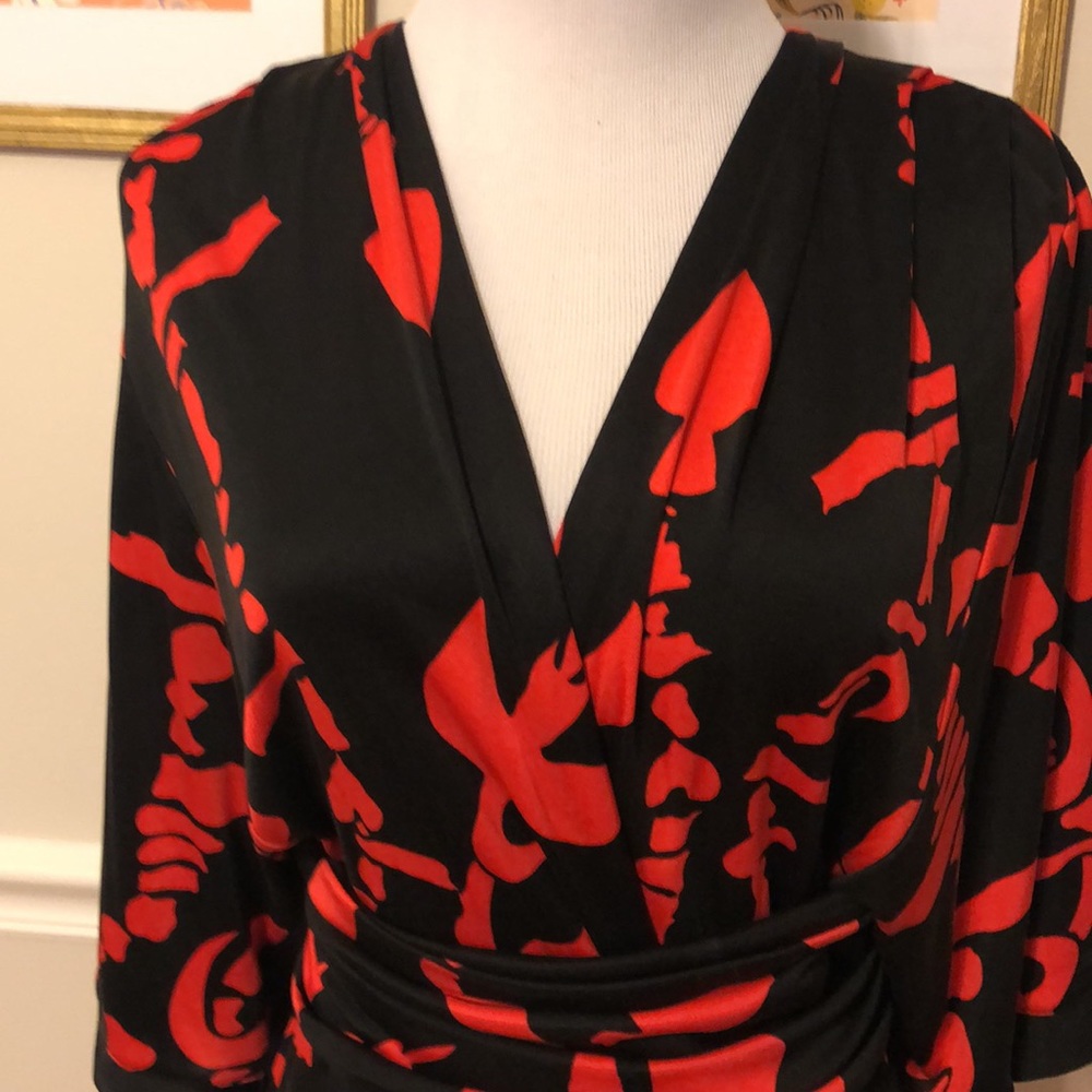 Mara Hoffman black & red mini dress Sz Small - Picture 2 of 6